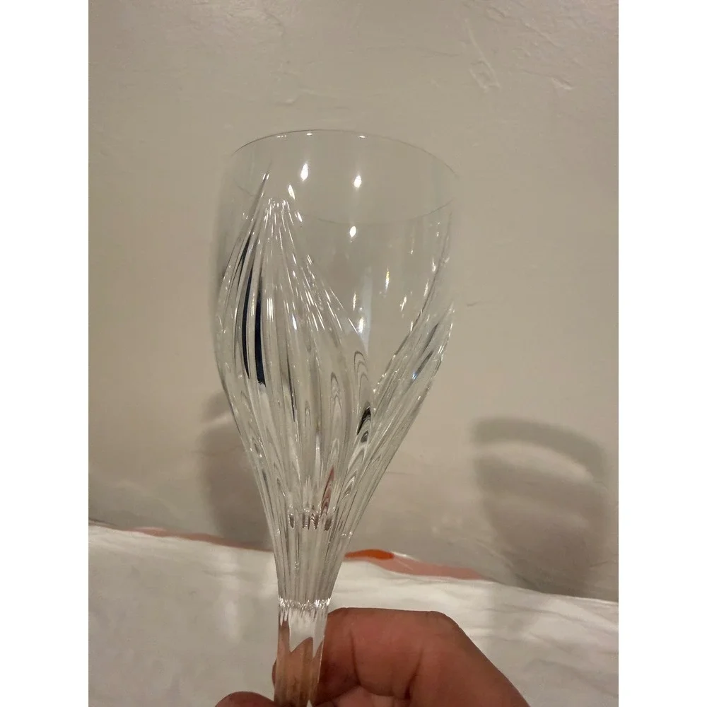 Waterford Elegance Accent Wine Glass Clear Excellent Crystal Pulled Stem 9.5in